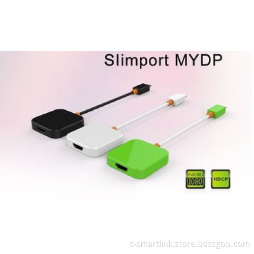 Slim-port to HDMI display, transfer image and video from smart phone, tablet PC to HD display device